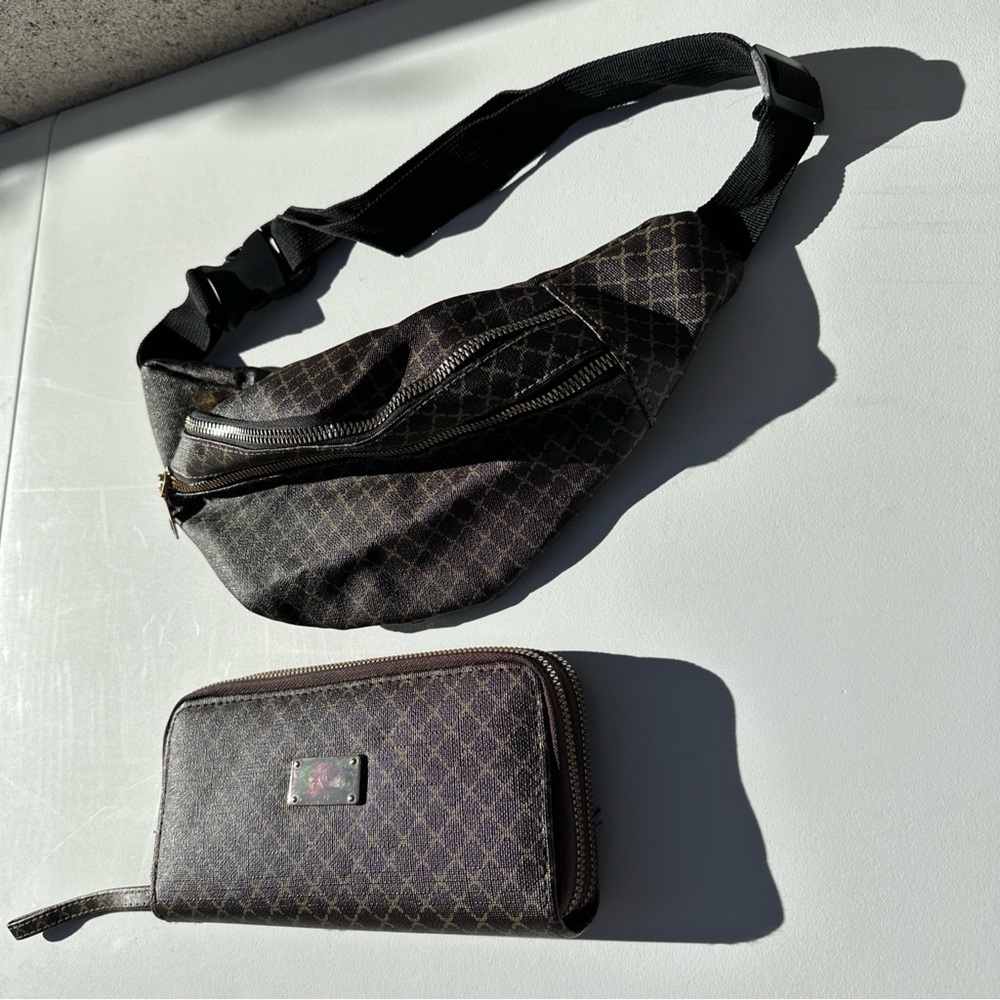 Stylish Brown Patterned Waist Bag